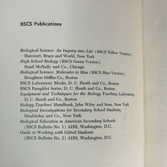 VTG 1963 "Biology Teacher Handbook" by Joseph Scawb Third Edition HC Textbook - Picture 12 of 16